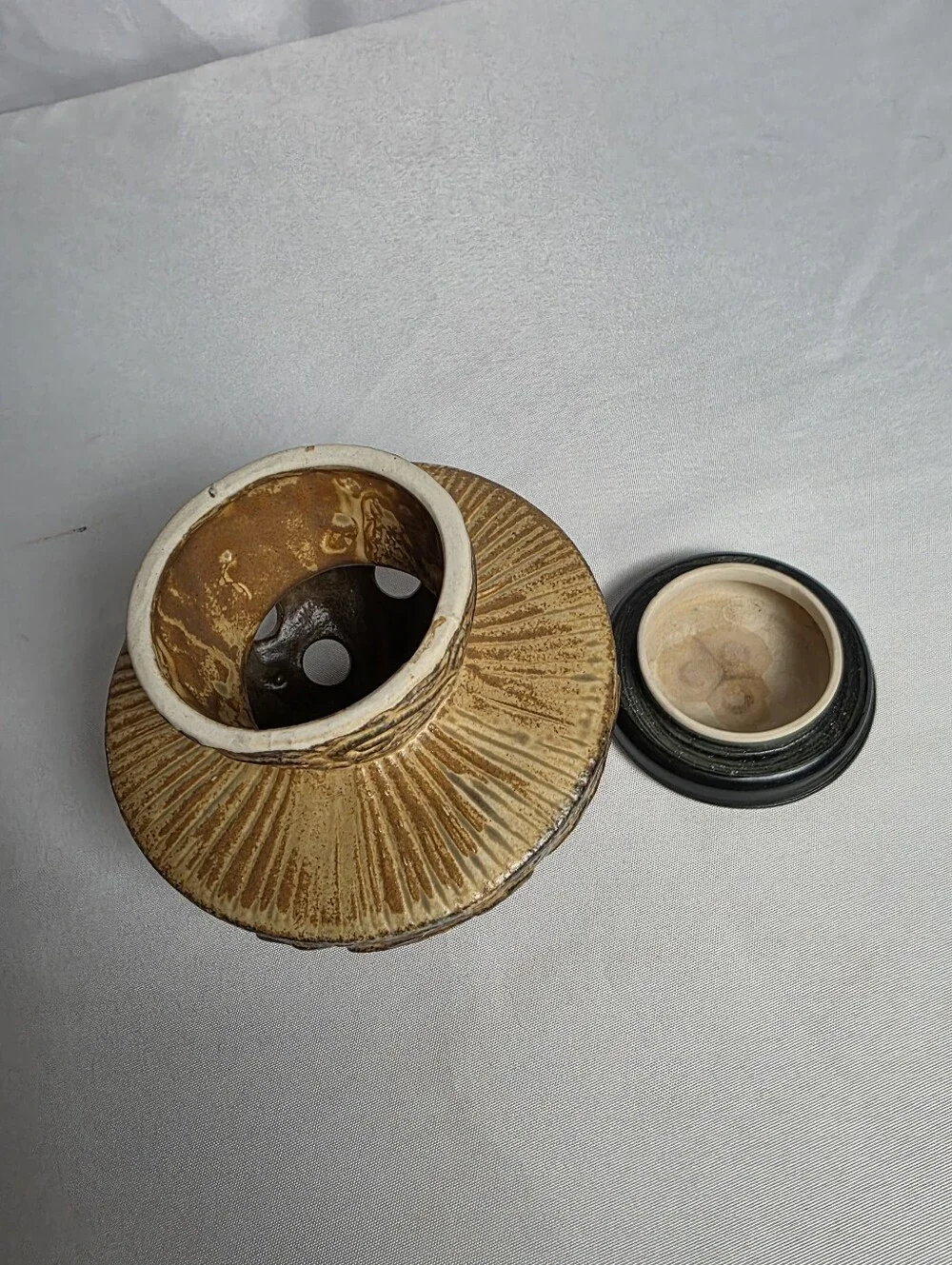 Vintage Otagiri Japan Mushroom Tealight Holder Retro Pottery